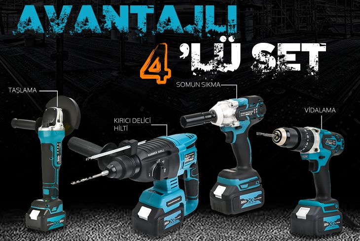 Prohummer PH-SM093 Şarjlı Ultra 4lü Set Takımı 58vf