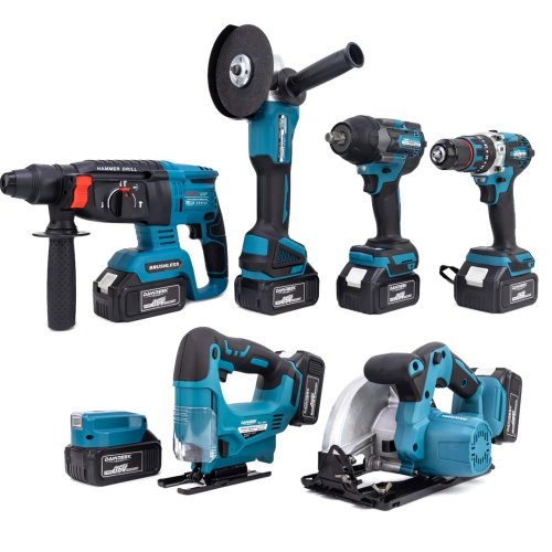 Dawreek PH312 Kömürsüz Akülü 7 li Set 36V 10p (800Nm Somun Sökme, Led Işık, Dekupaj, Daire Testere, Darbeli Vidalama, Taşlama, Kırıcı Delici Matkap)