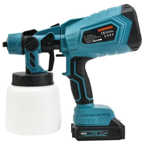 Prohummer PH200 Yüksek Basınçlı Çift Akülü Sprey Boya Püskürtme Tabancası (Mavi)