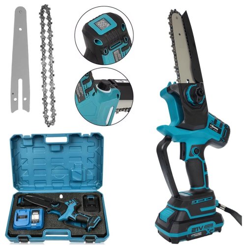 Prohummer PH237 15cm Pala 21V Otomatik Yağlamalı Dijital Göstergeli Şarjlı El Testeresi Ağaç Odun Dal Kesme Budama