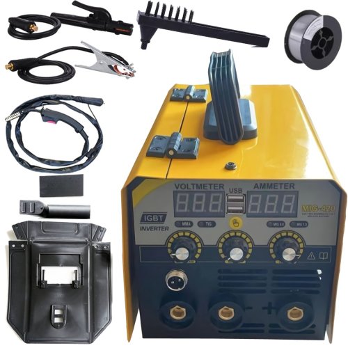 Yalçın PH260 MIG420 Çok Fonksiyonlu Gazsız Gazaltı Kaynak Makinesi MIG MMA TIG (Sarı)