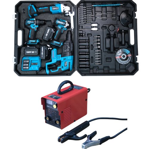 Prohummer PH289 Profesyonel Akülü Kömürsüz 4lü Set  +  Kaynak Makinesi 800Nm Somun Sökme, Vidalama Matkap, Kırıcı Delici Hilti, Avuç Taşlama ve MMA777 Kaynak Makinesi