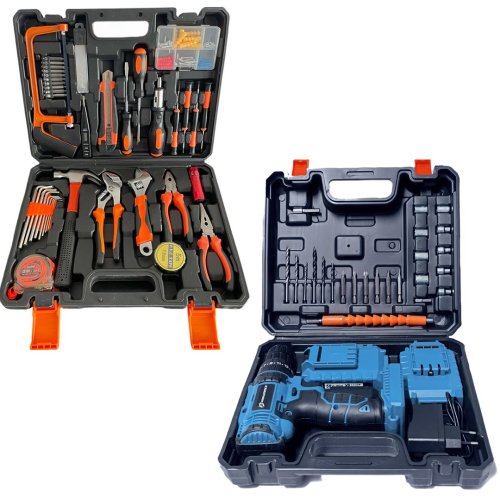 Prohummer PH298 Akülü Darbeli Vidalama Matkap Seti 58Vf ve 105 Parça Özel Alışım Çelik Profesyonel Alet Takım Seti
