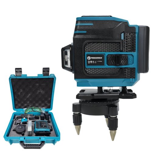 Prohummer PH300 Çift Akülü 12 Köşe 360 Derece 58Vf Otomatik Hizalamalı Lazer Metre (Mavi)
