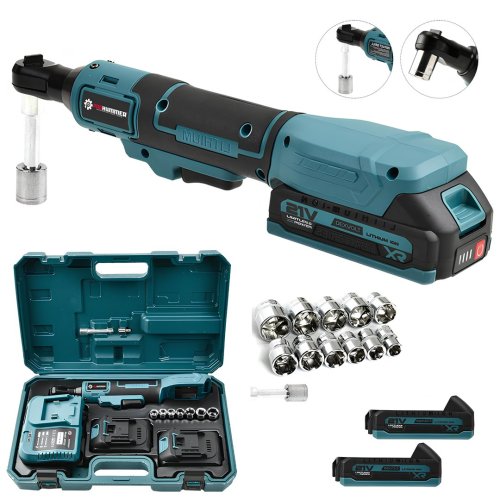 Prohummer PH328 21V Akülü Darbeli Cırcır Kolu – 3/8'' Profesyonel Somun Sıkma & Sökme (Mavi)