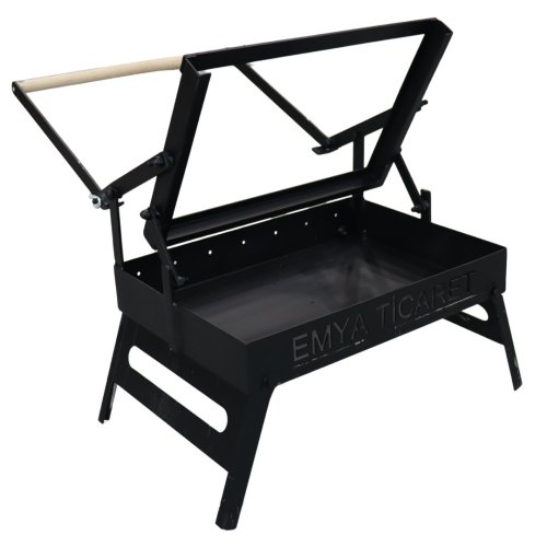 Teknomangal PH329 Tek Katlı Hareketli Mangal Paslanmaz Çelik (Siyah)